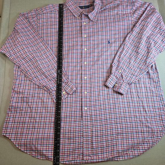 Polo Ralph Lauren 3XLT Plaid Cotton Button Down Shirt Long Sleeve Tall - Picture 6 of 15